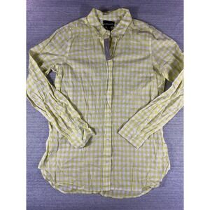 J.Crew Shirt Women 8T Boys Button Up Plaid Long Sleeve Casual Cotton Yellow
